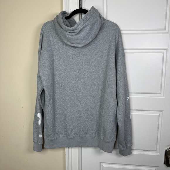 Streetwear Spider Scuba hoodie Men’s Large Grey Star Puff Print Young Thug style - Picture 2 of 13